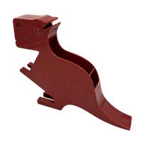 Dinosaur Sticky Notes Holder with Pen Storage, Decorative Dino Memo Dispenser Organizer, Desk Accessories for Home, Office, School raudona