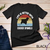 Retro Cocker Spaniel Dog Unisex T-Shirt Mens Womens Tees Top L