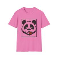 Unisex Softstyle Funny Panda T-Shirt Mens Womens Tees Top,  Minimalist Cartoon M