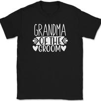 Grandma of the Groom T-Shirt Mens Womens Tees Top Wedding Party Bride Event Group Tees M