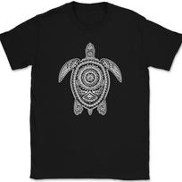 Turtle Mandala T-Shirt Mens Womens Tees Top Beautiful Pattern Ocean Sea Shell Graphic Gift Tee XL