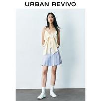 UR2026 Women's Pastel Bow Camisole S ryžiai baltos spalvos