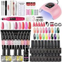 Poly Nail Gel Set for Nail Extensions Gel Nail Polish Set With LED Nail Dryer Manicure Set Kit 3