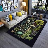 Nature fungi plants and insects carpet Yoga living room room decor children's crawling mat doormat area rug games mat 40x60cm