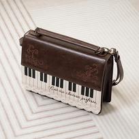 Vintage Square Crossbody Bag Brown Transparent Ita Backpack Cute Piano Shoulder Bag  Harajuku Style Large Backpack