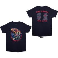 Guns N' Roses Unisex T-Shirt: Was Here (Navy Blue) (Back Print) (Small) XL