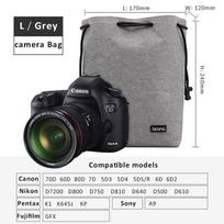 Digital Slr Camera Bags Lens Pography Bag Waterproof Camera Storage Bag Drawstring Stitching