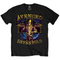 Avenged Sevenfold Men's Stellar T-Shirt, Black, Large XL