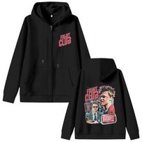 Graphic Zipper Hoodie Men Women Casual Vintage Hoodies Unisex Harajuku Oversized Zip Up Jacket Male Casual Coat S