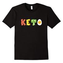 Novelty LowCarb Diet Keto Cartoon Font Printed T Shirt New 100 Cotton Short Sleeve ONeck Tshirt Casual Clothing Unisexs Top S
