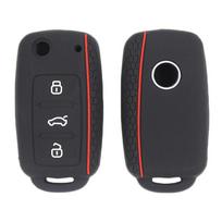 Silikoninis automobilio rakto apsauginis apvalkalas krepšys Automobilio rakto dangtelis dėklas Apsauga Nuotolinio rakto pakabuko dėklas dangtelis VW Polo Phaeton Skoda Seat Bora China Mainland