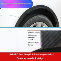 1Pcs Car Wheel Fenders Horn Arches Carbon Fiber Patterned Car Wheels Tire Arches Decorative Lips Extended Molded Protection
