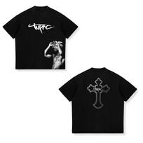 2026 Summer Tupac 30th Anniversary 2Pac Portrait Unisex Women Unisex T Shirts Cotton Short Sleeve Y2k Popular World Tour Tee Top S