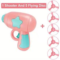 Funny Cat Toy Interactive Launch Pet Training Toy For Kitten Mini Flying Disc Shooting Gun Chasing Games Cat Toys Pet Supplies rožinė