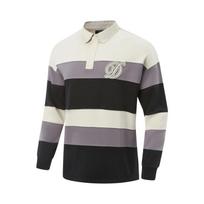 Li Ning Polo Shirts Men's Gravel White Gray/Carbon Gray Purple/Black Polo Collar Moderate Straight Fit APLV409-1 L