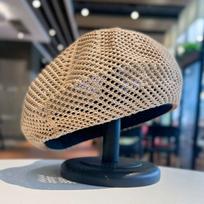 Women Hollow Out Beret Hat Lightweight Breathable Mesh Knit Cap Classic French Style Headwear for Casual Outdoor Use One Size