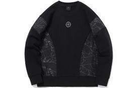 Li Ning Sweatshirt Men's Black Rock Lime Print AWDQ693-1 XL