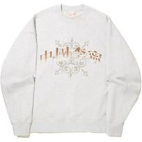 Li Ning Sweatshirts Unisex Heather Gray Hill Lime Crew Neck Moderate Regular AWDVE13-2 L