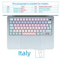Suitable for (Italy) Apple MacBook Keyboard Sticker Button Sticker Simple and Cute Style Air (M2 M3 M4) Pro (13 14 15 16)