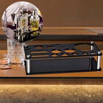 Bartender Kits Acrylic Storage Stand,Professional Cocktail Shaker Stand Tabletop Barware for