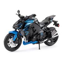 1/12 Scale Kawasaki Z1000 Street Cars Motorcycle Diecast Model Car Alloy Metal with Base Display Collections Hobby Home Decoration Boy mėlyna