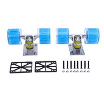 1 pora riedlentės ašių ir ratų PU Longboard 3,2 colio ašių ratų kombinuotas rinkinys Cruiser Alumin Blue