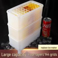 Ice Cube Mold: Large Food-Grade Ice Tray for Home & Commercial Use Large Ice Cube Tray with Lid (21 cubes)