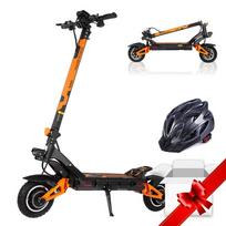 Kukirin G3 Pro Dual Motor Electric Scooter 2400W 52V 23.4Ah, 65km/h 10  Off-Road Tires, Hydraulic Suspension & Oil Brakes Foldable E-Scooter G3Pro+Helmet (Split Up) juoda