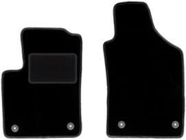 Black front floor mats for: Fiat 500 FL hatchback (2013-2019)