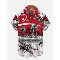 Technology Psychedelic All Terrain Armored Walker Robot 3d Print Hawaiian Shirts Men Women Fashion Beach Shirt Plus Size Blouse S