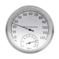 Indoor Outdoor Thermometer Large Numbers Wall Thermometer Hygrometer Wireless Hanging Hygrometer Room Decoration Round 1 sidabras