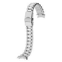 Solid Stainless Steel Watch Strap for Seiko SKX013 SKX015 Series Curved End Watch Chain Modification Watchband 20mm Folding Buck 20mm sidabras