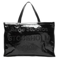 Acne Studios Letter Logo Tote Bag Shopping Bag Unisex Tote Bags Black C10254-900 Basic Set (Bag+Dust Bag)