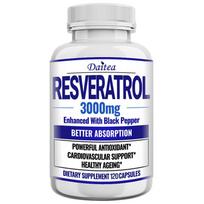 Resveratrolio kapsulės 3000 mg - Natūralus antioksidantas, nuo senėjimo 120 kapsulių 120 Capsules