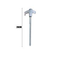 Screw In Tent Stakes Rotating Threaded Ground Anchors Durable Ground Nail  Camping 20cm balta