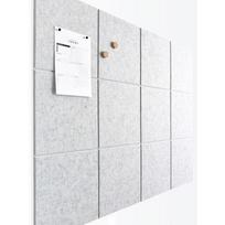 12-Piece Self-Adhesive Acoustic Panels - Soundproof, Eco-Friendly Polyester Fiber Wall Stickers 30*30 šviesiai pilka spalva