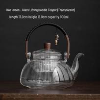 Electric Glass Teapot with Lifting Handle - Dual-Use for Steaming & Boiling, Ideal for Office & Ceramic Stoves