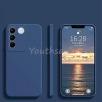 For Vivo T2 Case Cover for Vivo T2 Coque Funda Shell Soft Original Liquid Silicone Phone Bumper for Vivo T2 For Vivo T2 mėlyna