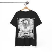 Blackcraft Satanic Witchy Skeleton Death the Grim Reaper Tarot Card T Shirt S įvairiaspalvis