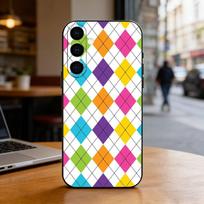 plaid background Phone Case For Samsung Galaxy A73,A72,A71,A70,A53,A52,A51,Soft Silicone Black Cover Samsung a71 4g