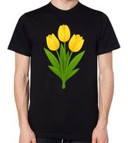 Tulips Flower Unisex T-Shirt S įvairiaspalvis