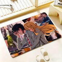 Anime A-Your Lie in April Floor Mat Bedroom Living Room Flannel Door Mat Non-Slip Home Decor 40x60cm