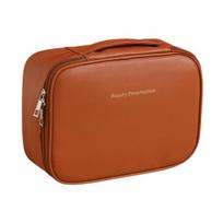 Large Capacity Cosmetic Bag Makeup Case with Top Handle Adjustable Divider Travel Makeup Organizer for Toiletries And Skincare ruda