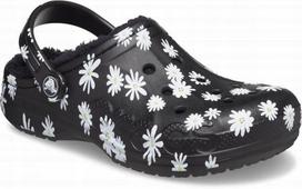 Crocs Baya Lined Printed Clog K 207654 |C13/Eu 30-31| Black Daisy