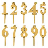 Reusable Number Cake Toppers Set of 10 Plastic Digit Picks for Birthday Wedding Anniversary Party Decoration One Size auksas