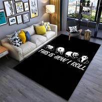 Adorable pandas rolling playfully carpet Yoga living room room decor children's crawling mat doormat area rug games mat 40x60cm
