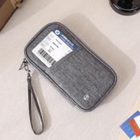 Premium Cationic RFID Blocking Passport Holder Travel Wallet for Multi Card Slots ID pilka
