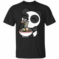 Kawaii Noodle Panda Super RaUnisex Japanese Anime Black  TShirt S6Xl FullFigured Tee Shirt Unisex brand tshirt summer top tees S