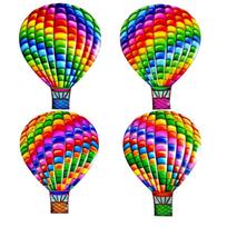 Frosted Color Metal Hot Air Balloon Pendant Wrought Iron Wall Hangings Ornament Home Garden Decorations 1