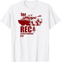 1er REC Légion Étrangère Unisex TShirt Short Sleeve Casual 100 Cotton T Shirts S